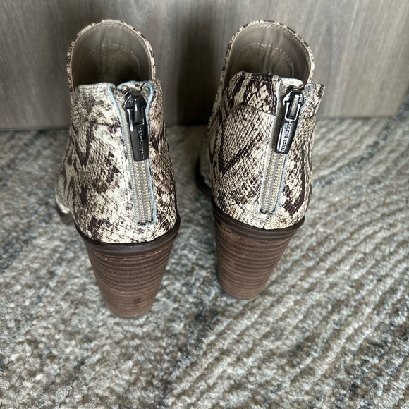Vince Camuto Cream & Brown Snakeskin Booties - Picture 4 of 5